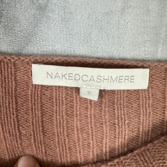 Naked Cashmere Sweater Womens Small Blush Pink All Cashmere Ribbed Boxy Oversize - Picture 3 of 8